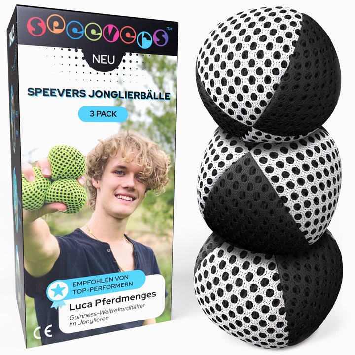 speevers XBalls Hohe Qualität Jonglierbälle Kinder Anfänger und Profi 3er Set, Jonglieren in 15 Farb