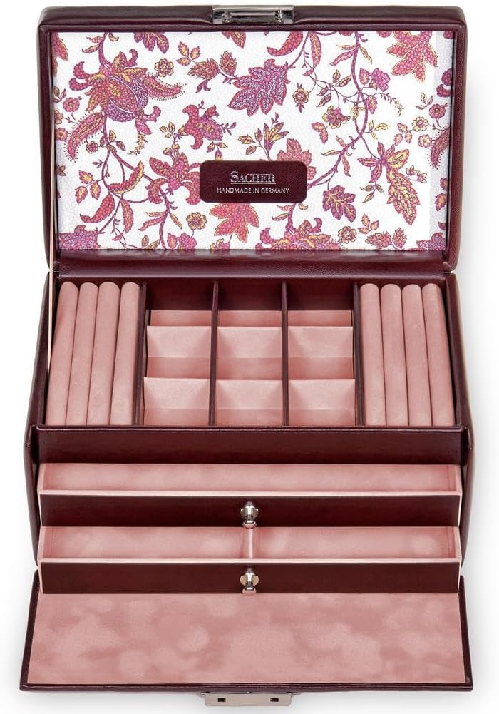 Schmuckkasten Elly florage/bordeaux
