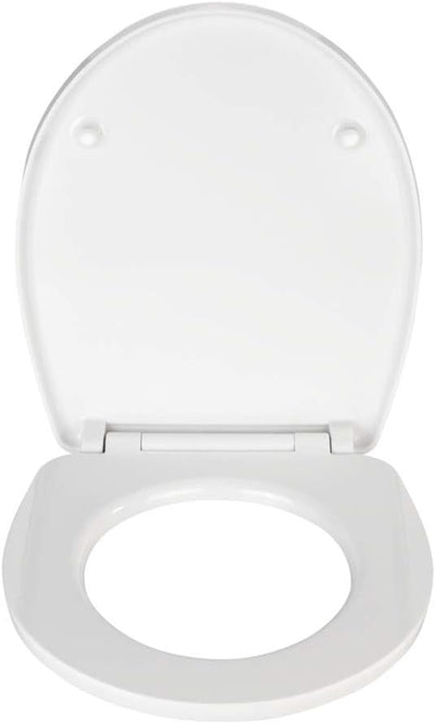 WENKO WC-Sitz Hochglanz Acryl Meditation, High Gloss Oberfläche, hygienischer Toilettendeckel mit Ab