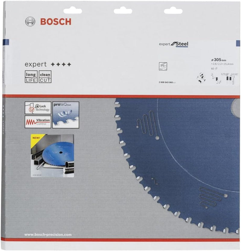 Bosch Accessories Bosch Professional 1x Kreissägeblatt Expert for Steel (für Stahl, Sägeblatt Ø 305