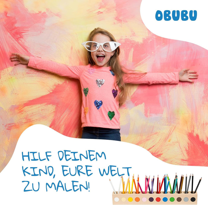 Obubu Montessori Schreibtisch Organizer Kinder - Stiftehalter Holz - Stifte Organizer - Stiftebox Ho