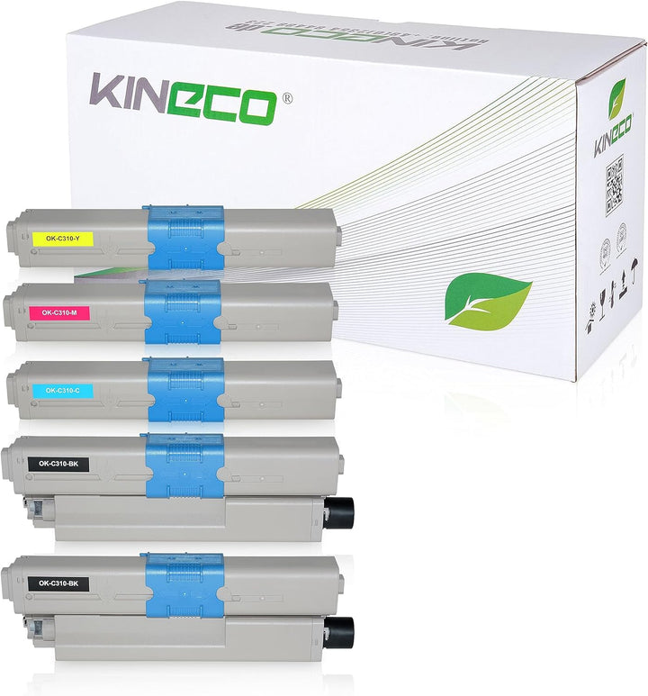 5 Toner kompatibel mit Oki C310 C330 C331 C510 C511 C530 C531 MC-351 352 361 362 561 562 DN DNW - 44