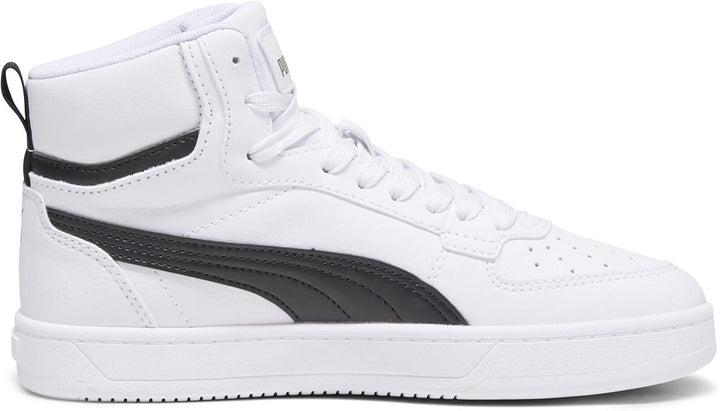 PUMA Unisex Kinder Caven 2.0 Mid Jr Sneaker, Puma White Puma Black Gold