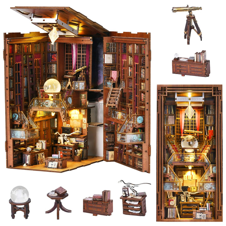 MiniCity Bücherecke Bausatz, DIY Miniatur Haus Bausatz