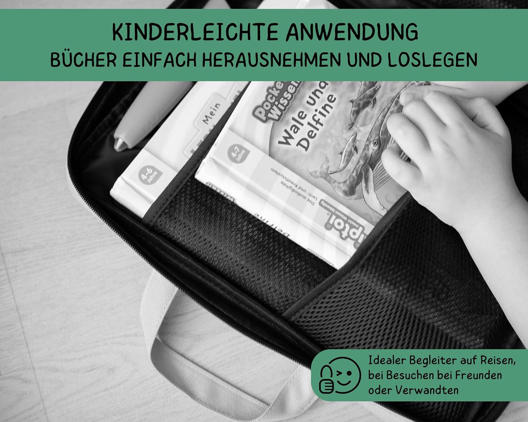 bunnyboo Tasche für TipToi - Platz für bis zu 8 Bücher - TipToi Starterset mit Einsatz für Tiptoi St