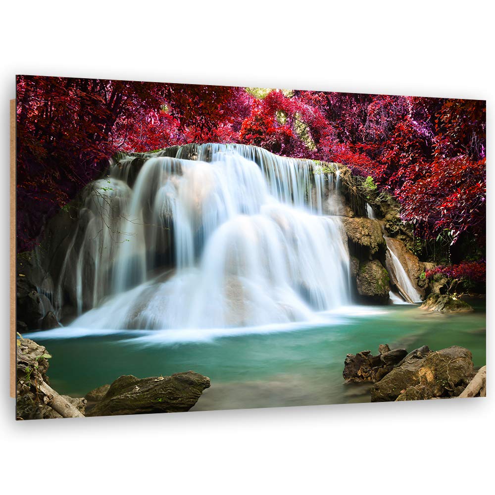 Wandbild XXL abstrakt Deko Kunst Bilder Bäume Weiss 120x80 cm