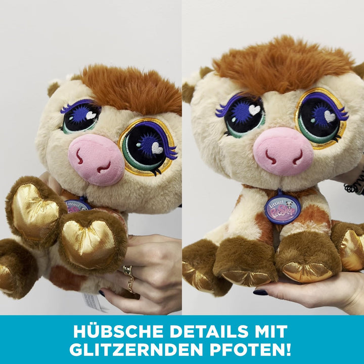 Littlest Pet Shop - Plüschkuh 25 cm - Littlest Pet Shop LPS Deluxe Kuh – Niedliche Plüschtiere mit g