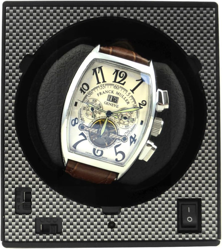 Erweiterbarer Uhrenbeweger für 3 Uhren Boxy CARBON EDITION PRO3 Base MED - Neueste Kollektion 2024