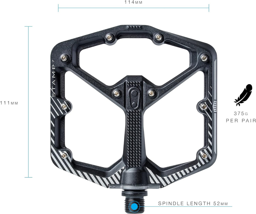 Crankbrothers Stamp Flat BMX/MTB Fahrradpedal – Plattform-Fahrradpedal, minimales Profil, Verstellba