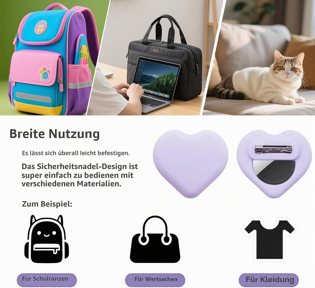 LOSHALL 4er Pack AirTag Halter Versteckte Schutzhülle für Kinder, Anti-Entfernung Silikon Hülle mit