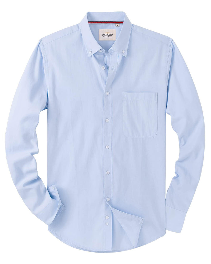 J.VER Oxford Herren Hemd Bügelfrei Regular Fit HerrenHemden Langarm Casual Oberhemd aus Baumwolle Bu
