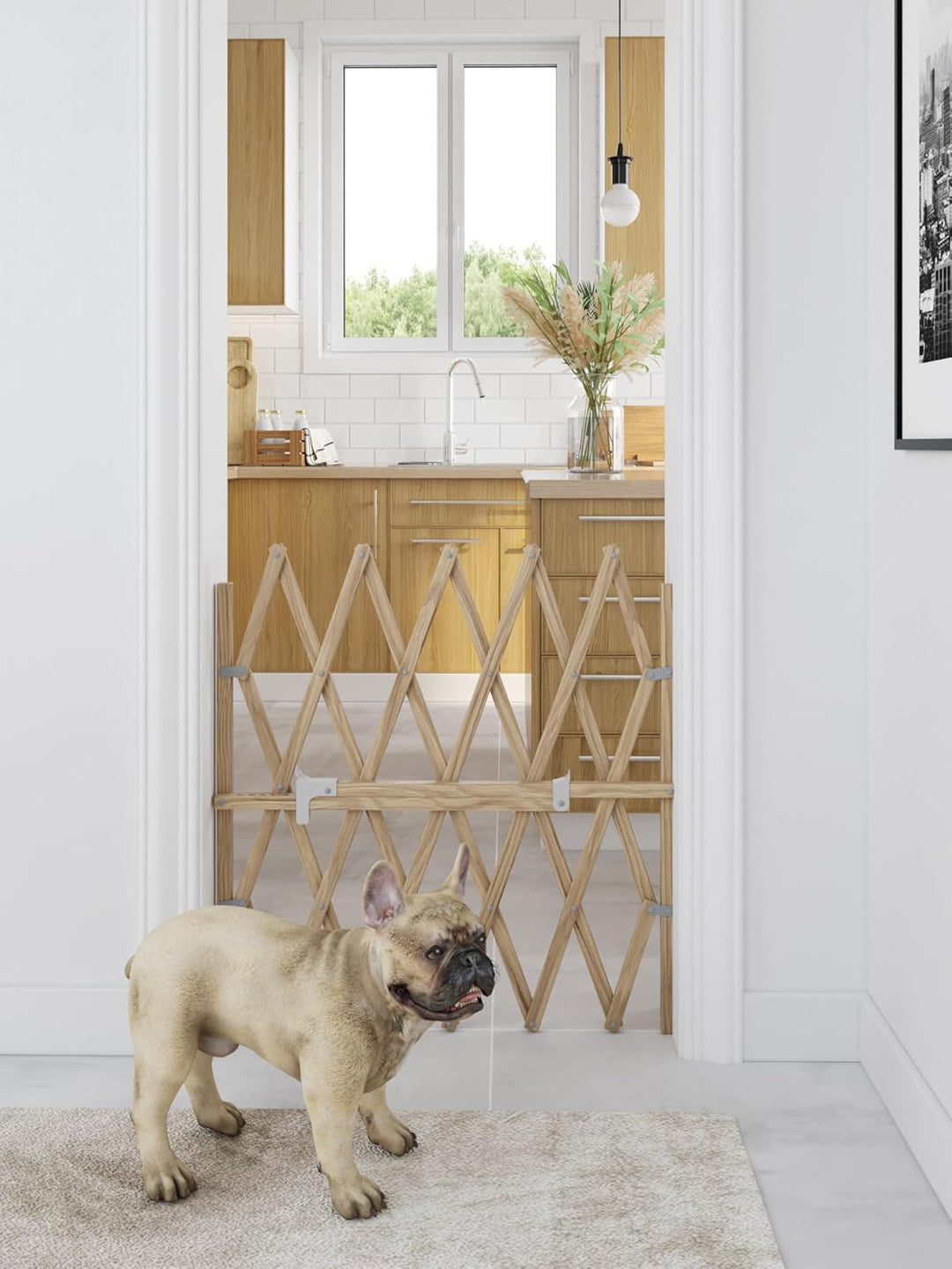 Hochwertiges Hunde-Treppenschutzgitter, PressFix Sicheres Absperr- und Türschutzgitter für Hunde, 84