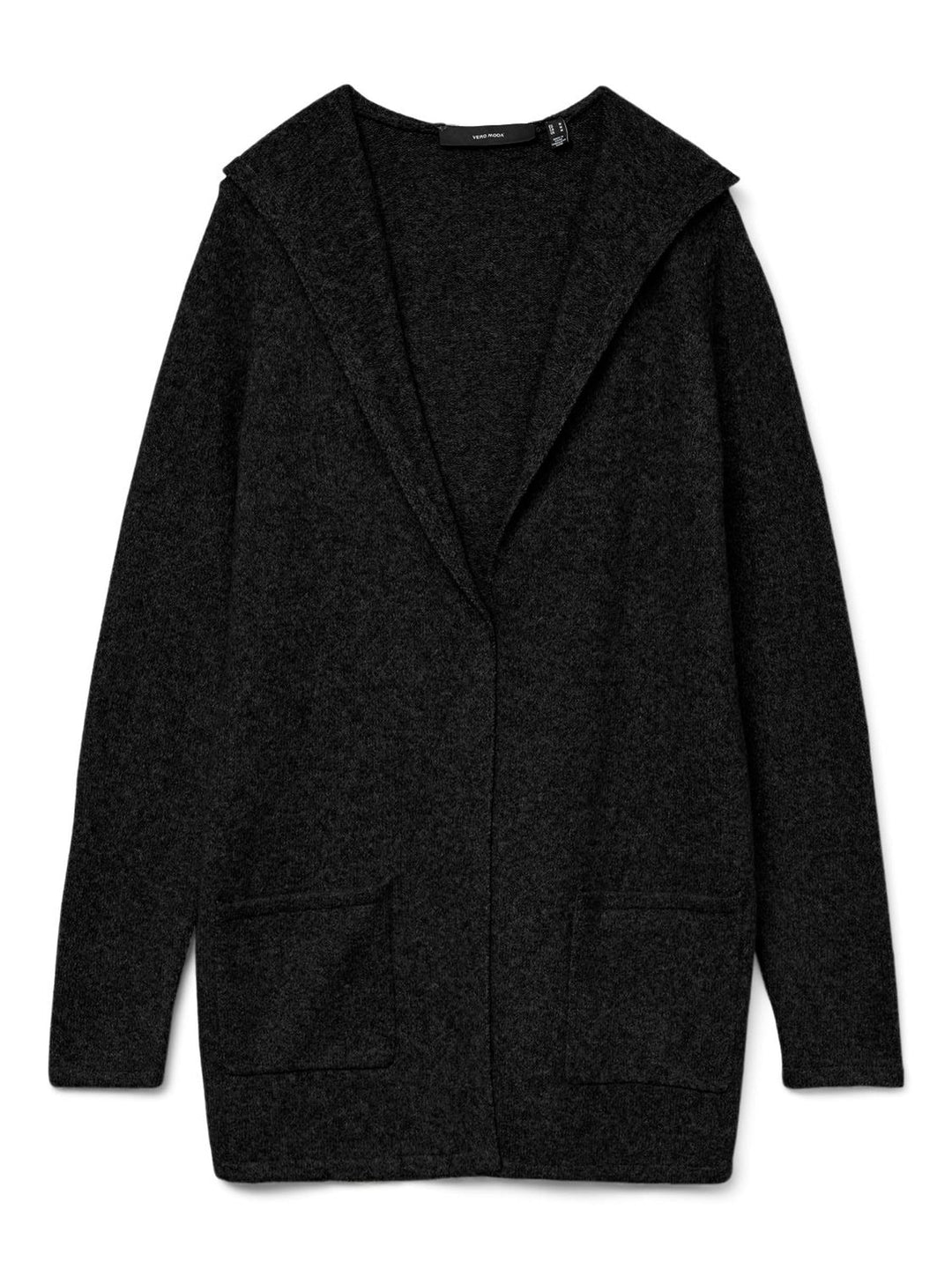 VERO MODA Damen Vmdoffy Ls Open Hood Cardigan Ga Noos Strickjacke XS Schwarz, XS Schwarz