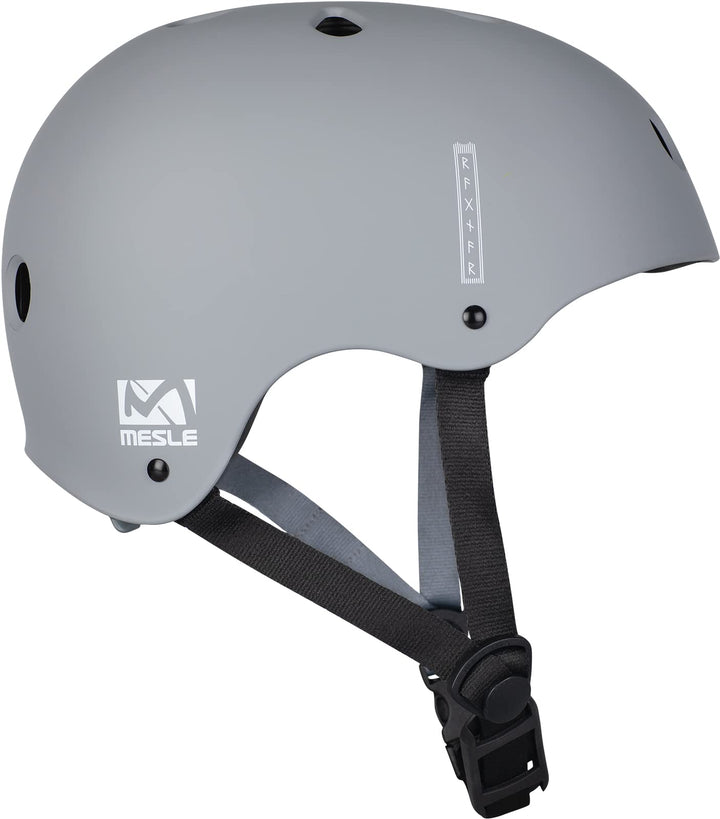 Mesle Wassersport Helm Ragnar, Wakeboard Helm Abnehmbarer Ohrenschutz, Kite Helm grau XS, grau XS