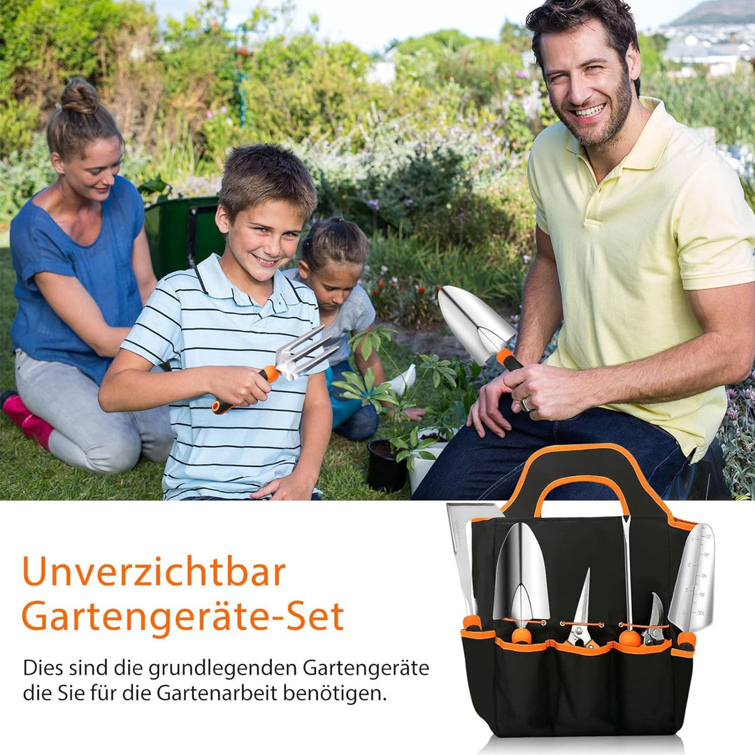 MQHUAYU Gartenwerkzeug Set, 10 Stück Heavy Duty Gartengeräte Set, Gartenset Werkzeug für Gartenarbei