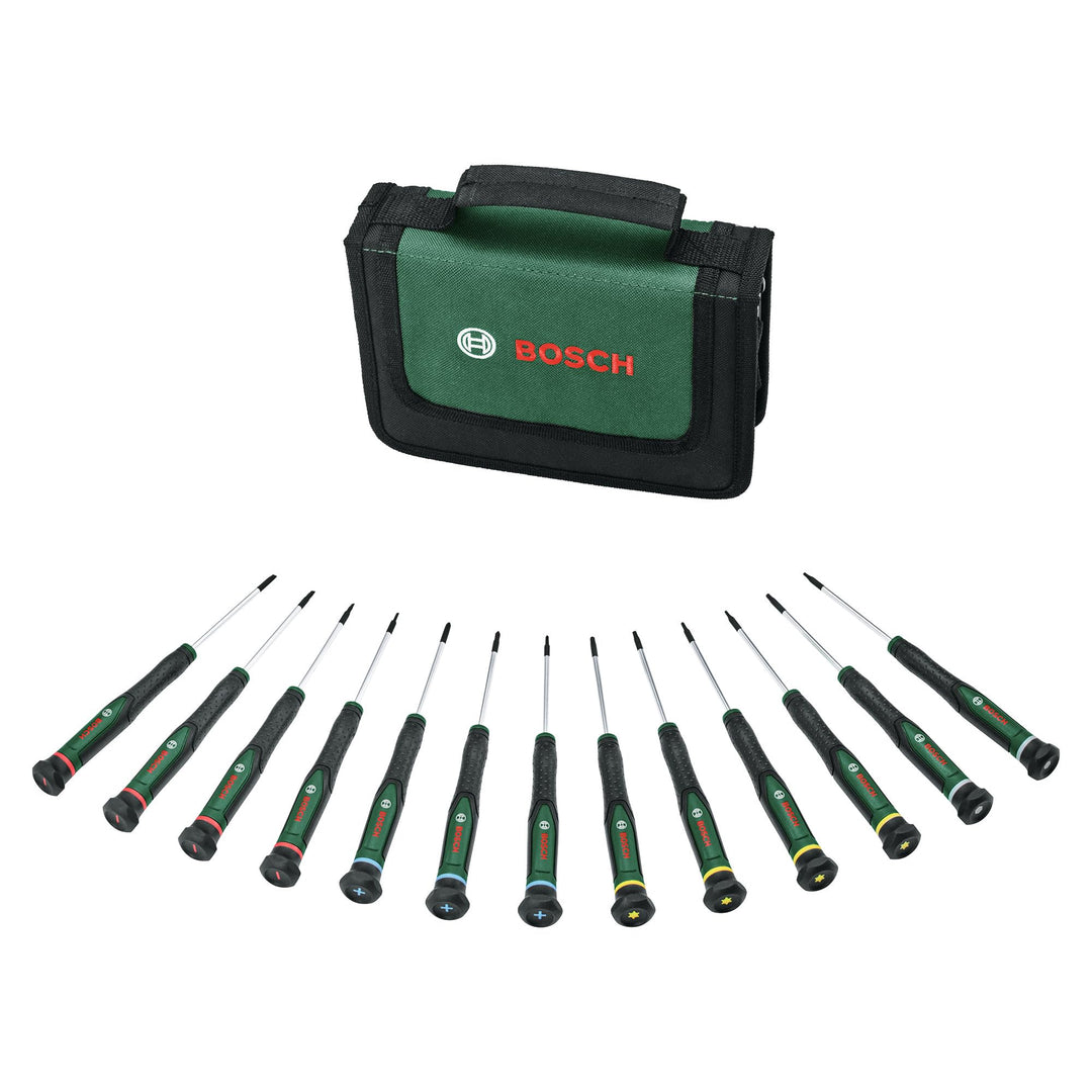 Bosch Präzisionsschraubendreher-Set 13-teilig (Präzise Schraubendreher für Heimwerken und Modellbau;