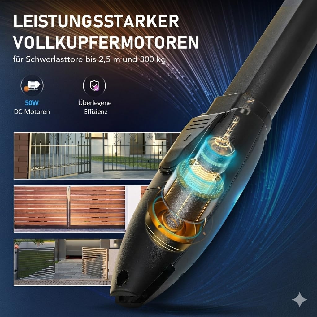 CO-Z Automatischer Flügeltorantrieb 300kg Einflügelig Torantrieb Drehtorantrieb Toröffner Drehtoröff