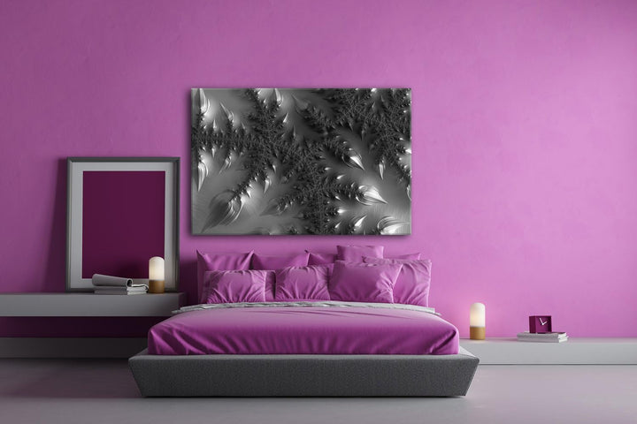 deyoli inspirierendes Fraktal Muster Format: 80x60 Effekt: Schwarz/Weiss als Leinwand, Motiv fertig