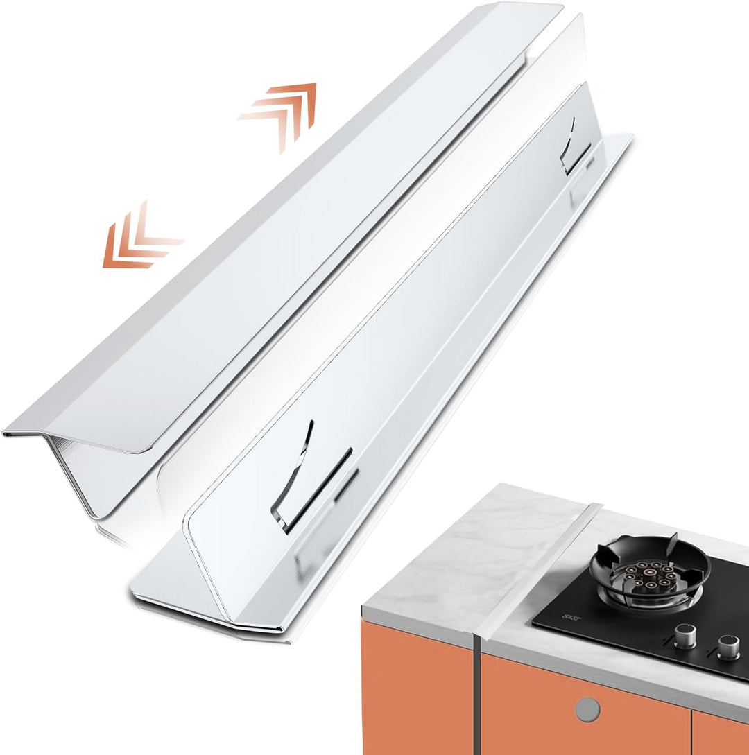 2 Stück küchenleiste arbeitsplatte,Edelstahl Stove Gap Cover Für Herdplatten Breite 0.79 Zoll&verste
