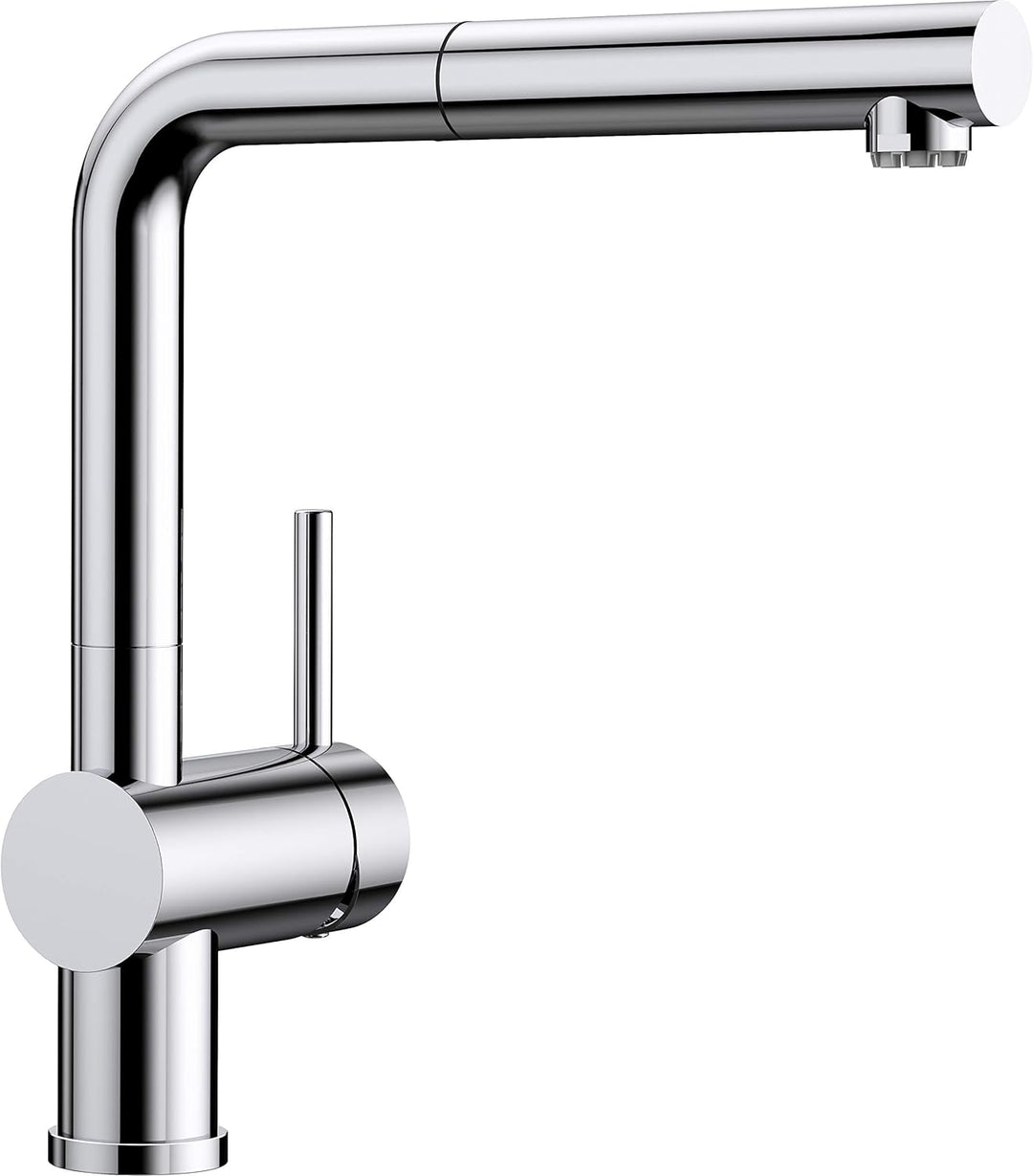 BLANCO LINUS-S - Küchenarmatur mit herausziehbarem Auslauf - Niederdruck - Chrom - 512200 Niederdruc