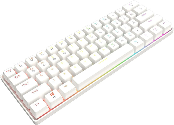 HK Gaming GK61 mechanische 60 Prozent Tastatur | 61 programmierbare Tasten mit RGB Beleuchtung | Kom