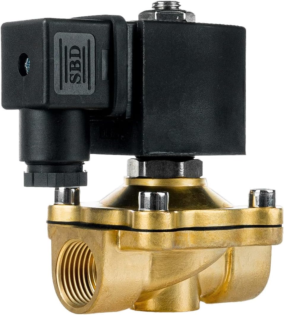FSA Magnetventil Messing 1/2" 230V AC 0-10 bar Viton stromlos geschlossen, 1/2" 230v Ac