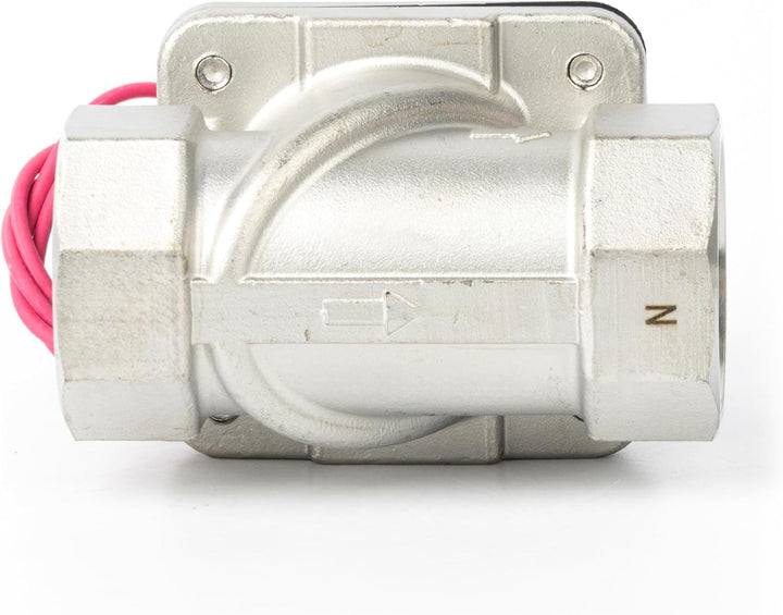 U.S. Solid 1-1/4" Magnetventil - Edelstahl DC 12V mit Viton-Dichtung, stromlos geschlossen, Bleidrah