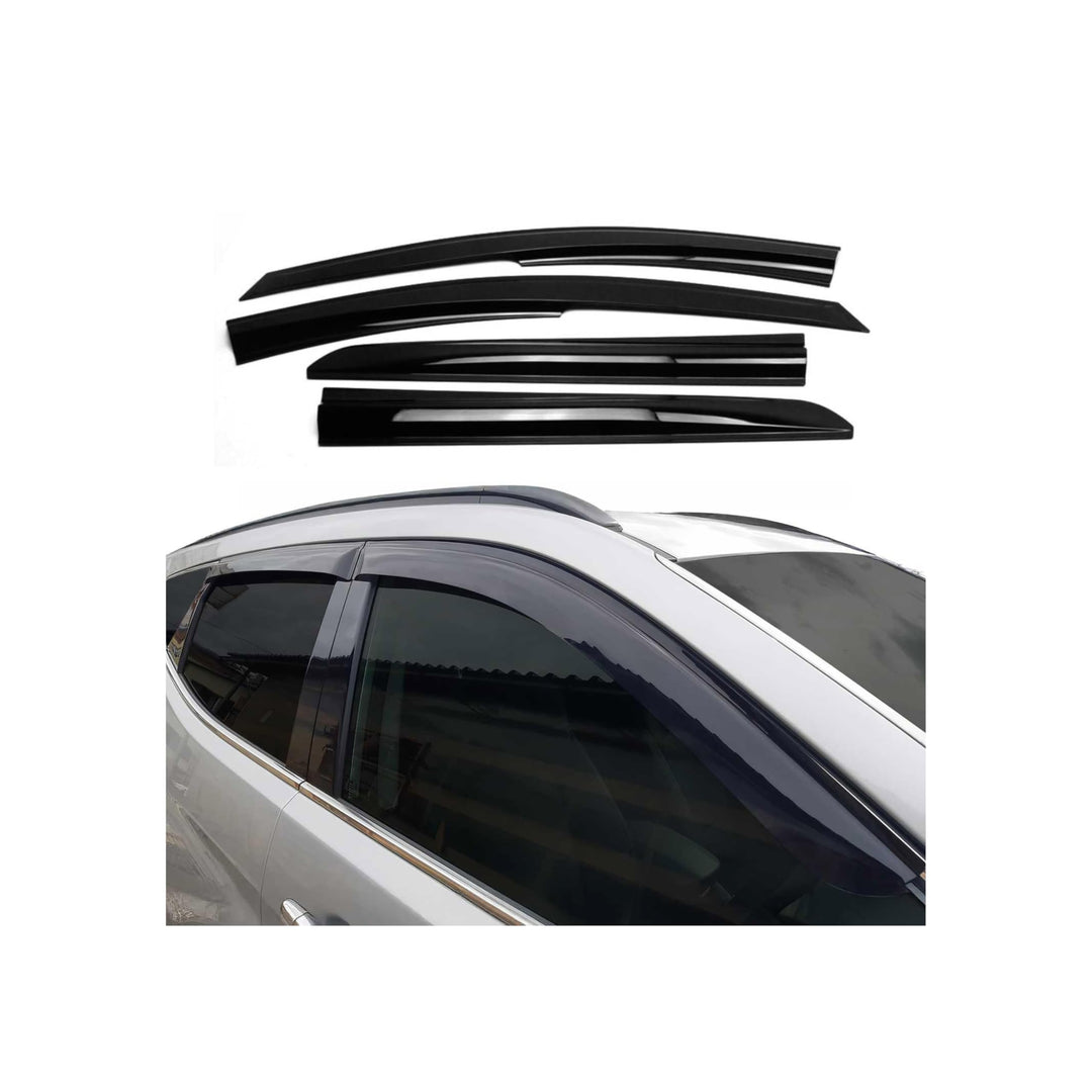 OMAC Windabweiser Regenabweiser kompatibel mit Hyundai Bayon 2021-2023 Windschutz Schwarz 4X