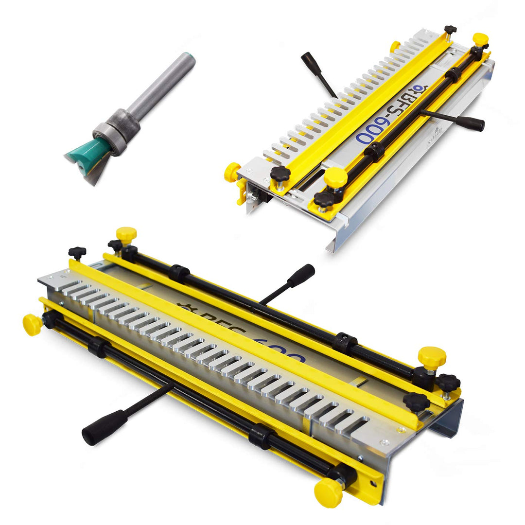 BAMATO Zinkenfrässchablone 600mm / BFS-600 inkl. 1x Fräser und ½“ Schablone