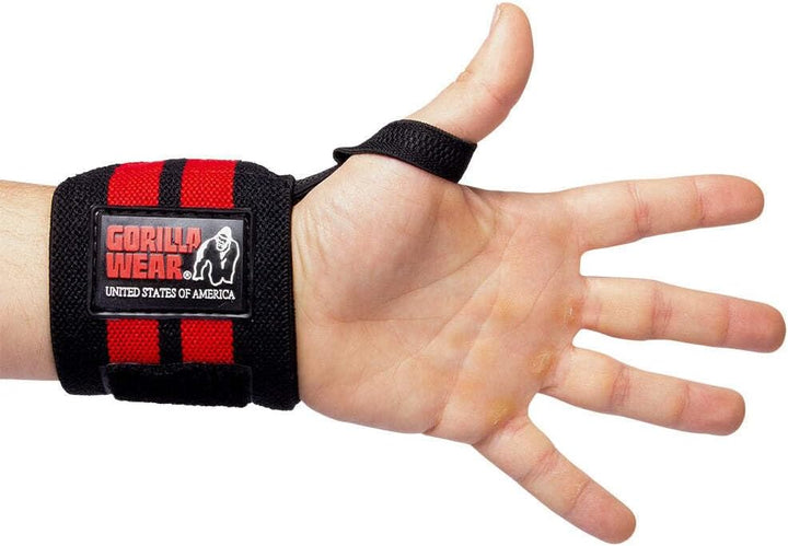 Gorilla WEAR Wrist Wraps PRO Black/Red Schwarz Einheitsgrösse, Schwarz Einheitsgrösse