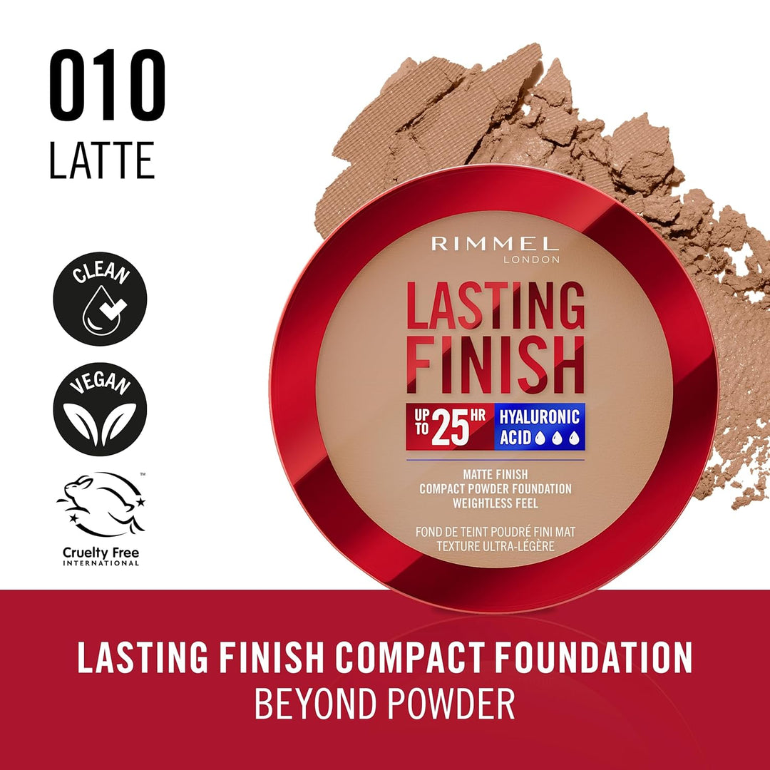 Rimmel Lasting Finish Compact Powder Foundation - 010 Latte 010 Milch 7 g (Confezione da 1), 010 Mil