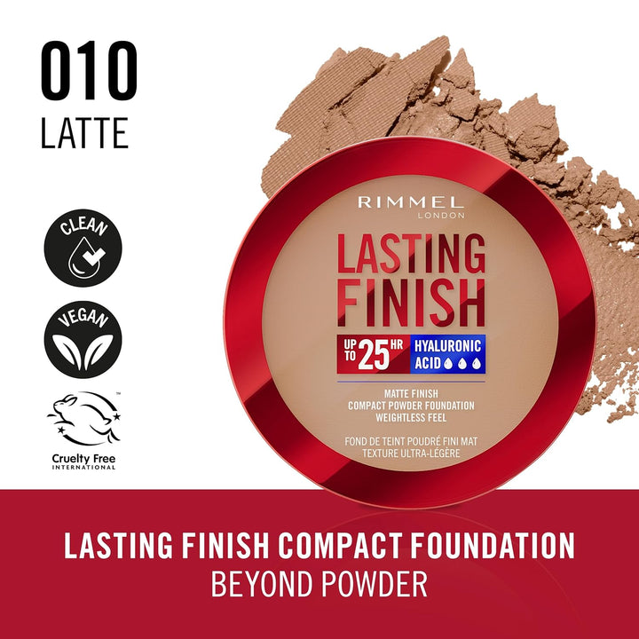 Rimmel Lasting Finish Compact Powder Foundation - 010 Latte 010 Milch 7 g (Confezione da 1), 010 Mil