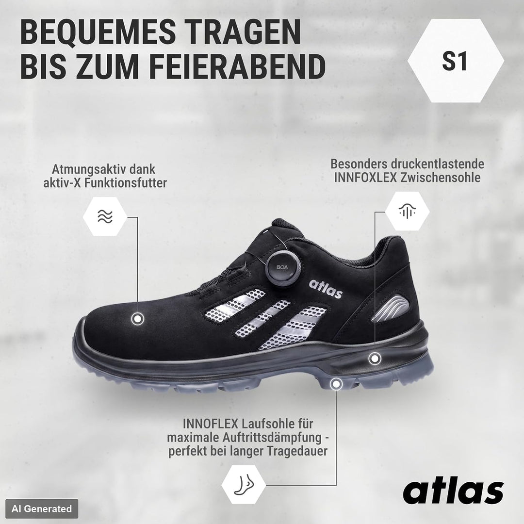 Atlas Flash 3200 BOA® | ESD - EN ISO 20345 S1 SRC - Gr. 36-49 39 EU Mehrfarbig, 39 EU Mehrfarbig