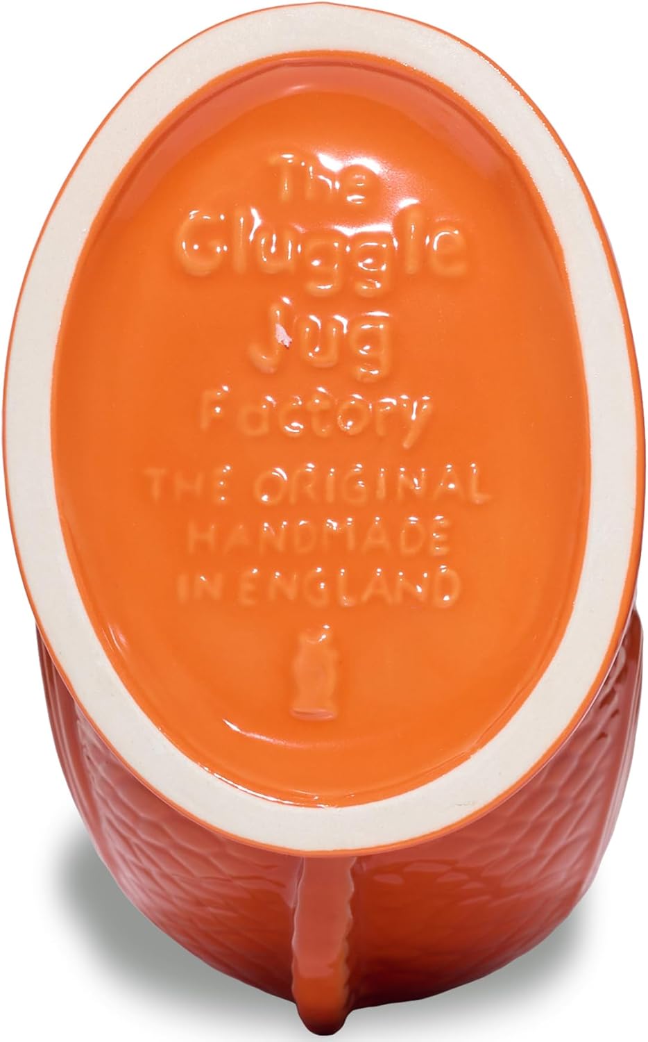 Gluckigluck Karaffe XL Orange – 1,2l – Original Gluggle Jug aus England – Wasserkrug mit Glucker-Ger