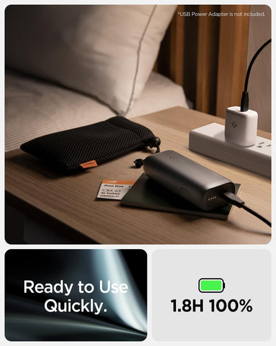 Spigen ArcPack Powerbank Klein USB C Leicht 10000mAh PD 30W PPS 25W Externer Akku Pack für iPhone 15