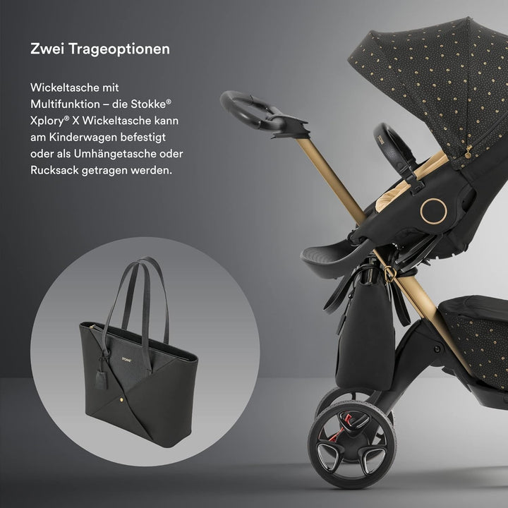 Stokke Xplory X Wickeltasche – Trageoption als Schultertasche oder Rucksack – Inklusive faltbarer Wi