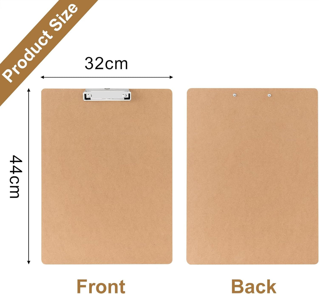 Srvnpioy Gross Klemmbrett DIN A3, 2 Stück, Vertikale Version, aus MDF-Holzfaser, zum Schreiben, Male
