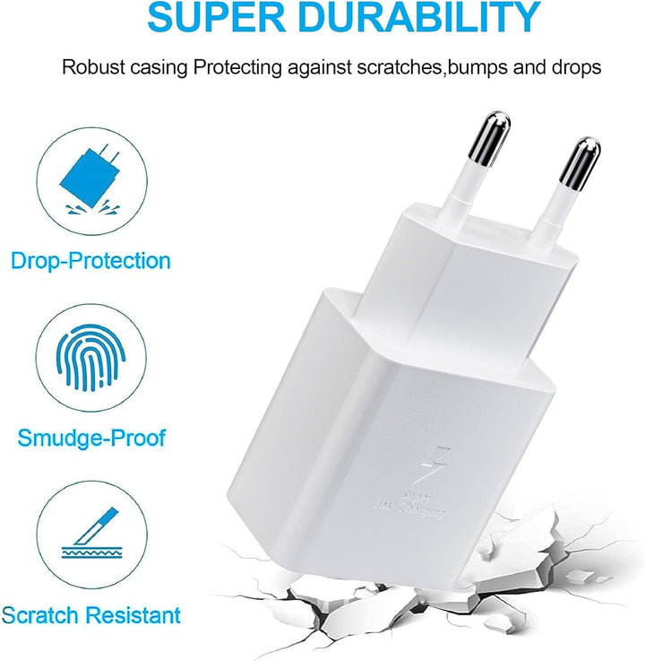 2er-Pack 25 Watt Schnellladegerät Ladekabel für Samsung Galaxy S26 S25 S24 S23 S22 S21 S20 FE Ultra