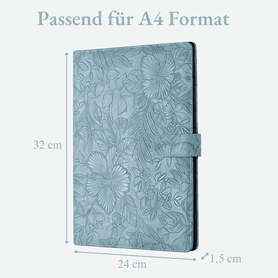 Mymazn Klemmbrett A4 mit Deckel, Mappe A4 Schreibmappe Klemmbrettmappe, PU-Leder Konferenzmappe mit