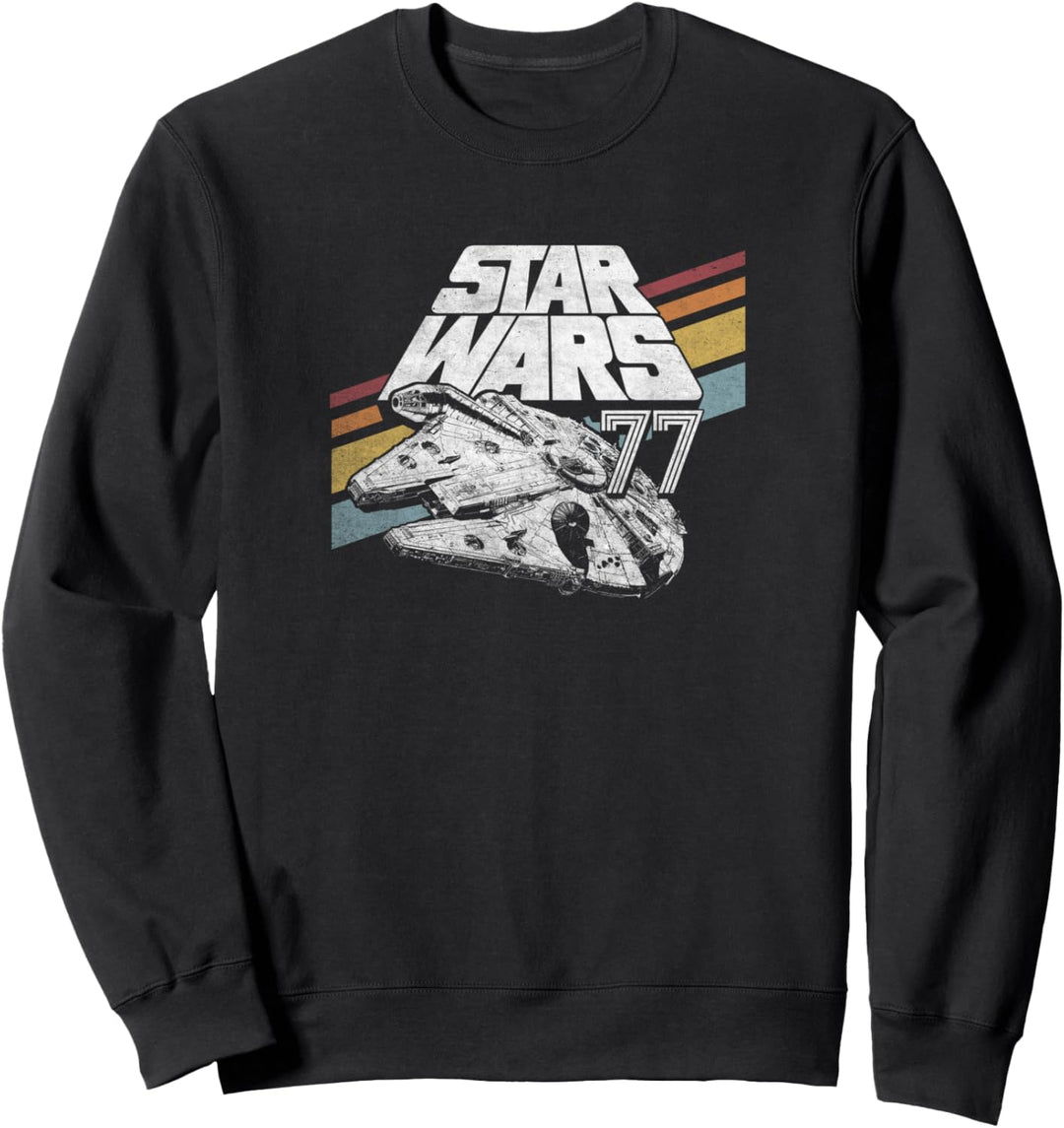 Star Wars Millennium Falcon Retro Rainbow Stripe Sweatshirt