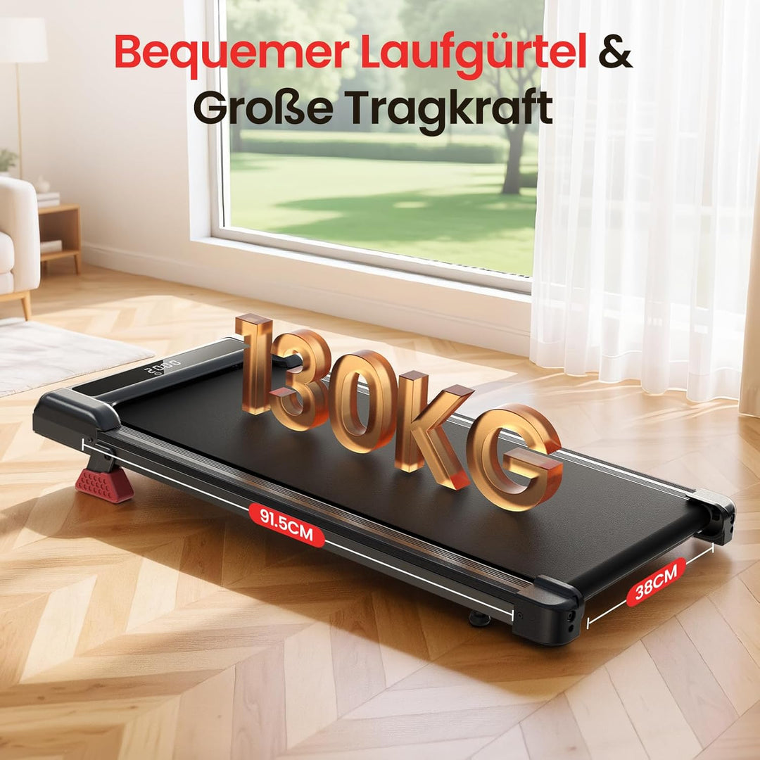 HomeFitnessCode Walking Pad für Zuhause mit Neigung - Laufband Laufpad Steigung Klein Walkpad Untert