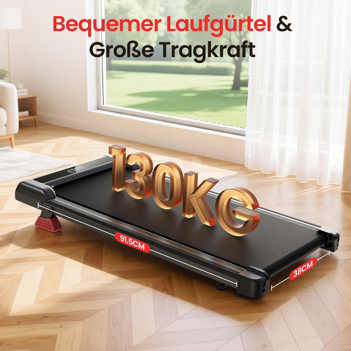 HomeFitnessCode Walking Pad für Zuhause mit Neigung - Laufband Laufpad Steigung Klein Walkpad Untert