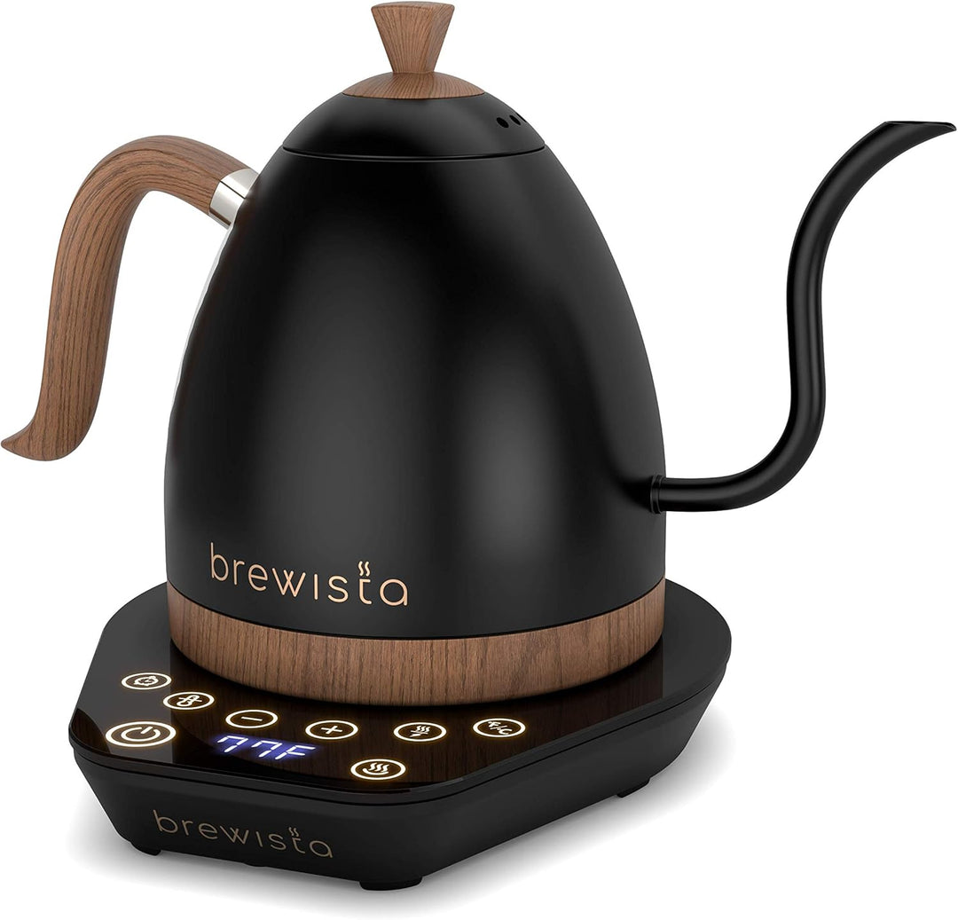 Brewista Artisan Matte Black | Elektrischer Wasserkocher | Schwanenhals Auslauf | Temperaturregelung