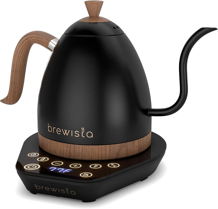Brewista Artisan Matte Black | Elektrischer Wasserkocher | Schwanenhals Auslauf | Temperaturregelung