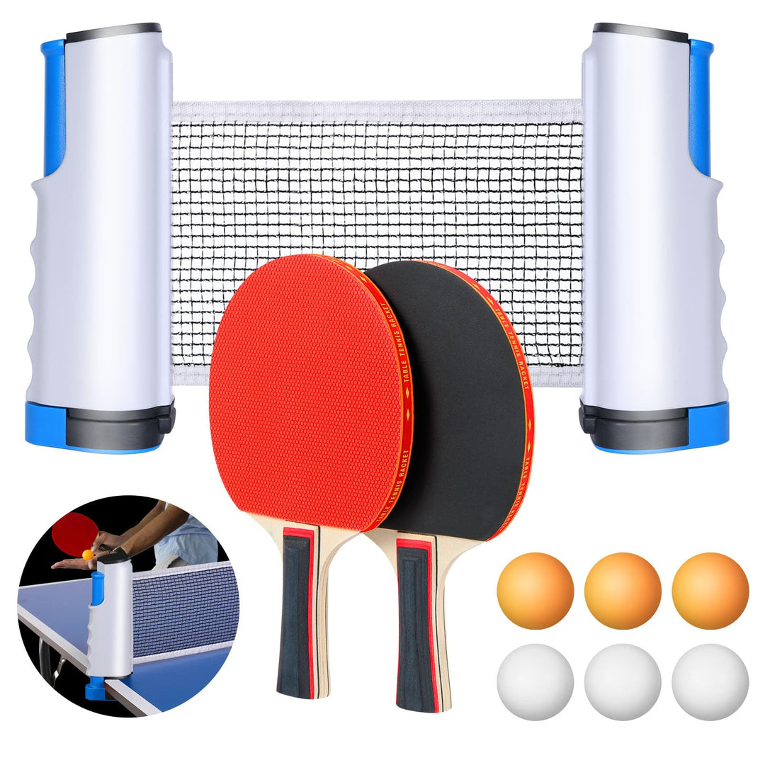 Flintronic Tischtennis Set, Tischtennisschläger, 2 Tischtennisschläger + 3 Tischtennisbälle, Ping Po