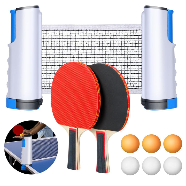 Flintronic Tischtennis Set, Tischtennisschläger, 2 Tischtennisschläger + 3 Tischtennisbälle, Ping Po