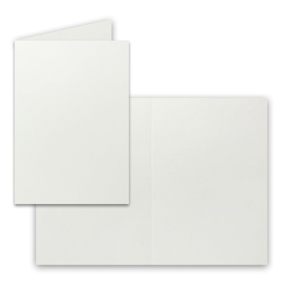 150 Faltkarten B6 - Hell-Grau - Blanko Doppel-Karten - 12 x 17 cm - sehr formstabil - für Drucker ge