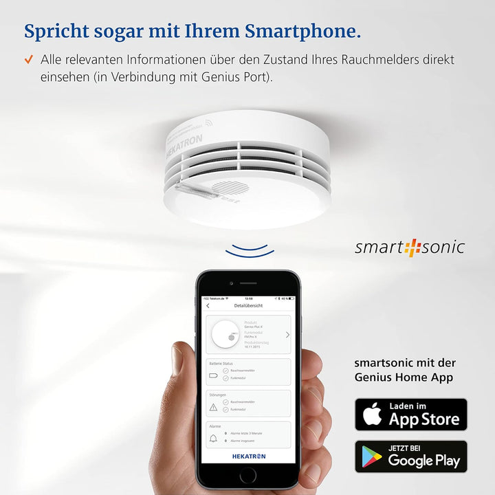 Hekatron Genius Plus Rauchmelder - 2er Pack
