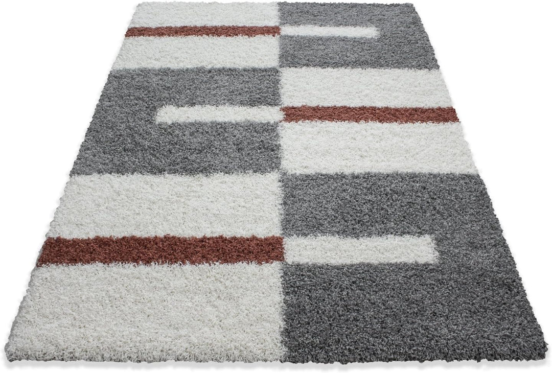 Hochlfor Teppich Wohnzimmer Kariertes Design Schlafzimmer Esszimmer Flur Läufer Küche Weicher Langfl