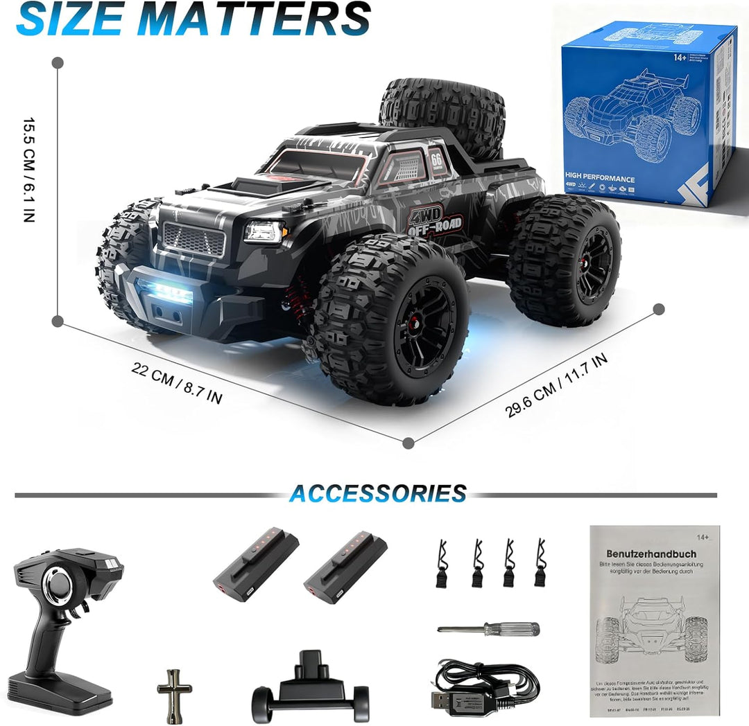 Bürstenloser Ferngesteuertes Auto,1/16 RC Auto, 55 km/h Höchstgeschwindigkeits Ferngesteuerter Truck
